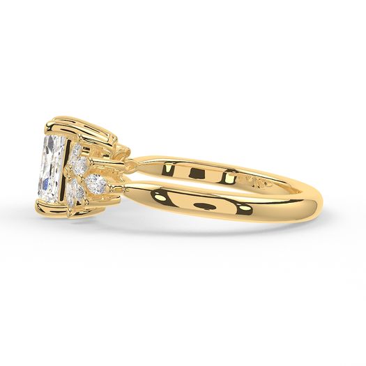 Radiant 1 Carat Lab Grown Diamond Ring IGI Certified Isabella