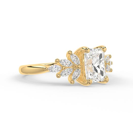 Radiant 1 Carat Lab Grown Diamond Ring IGI Certified Isabella