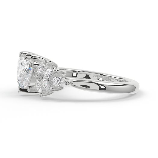 Heart 1 Carat Lab Grown Diamond Ring IGI Certified Isabella