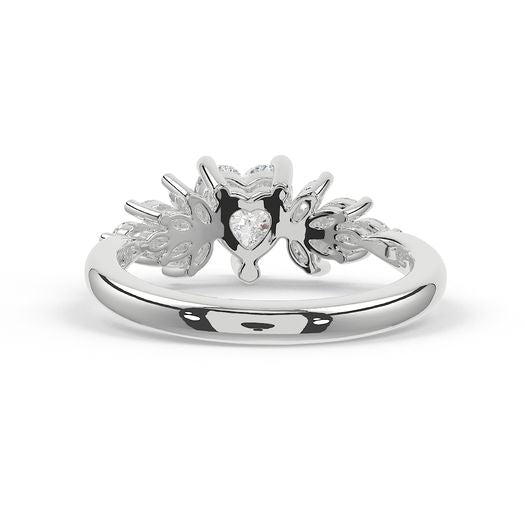 Heart 1 Carat Lab Grown Diamond Ring IGI Certified Isabella