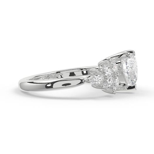 Heart 1 Carat Lab Grown Diamond Ring IGI Certified Isabella