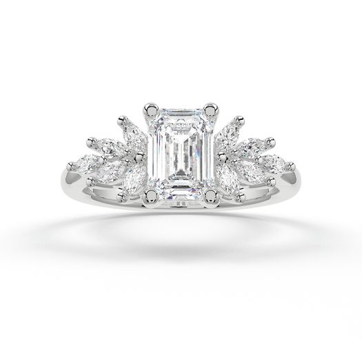 Emerald 1 Carat Lab Grown Diamond Ring IGI Certified Isabella