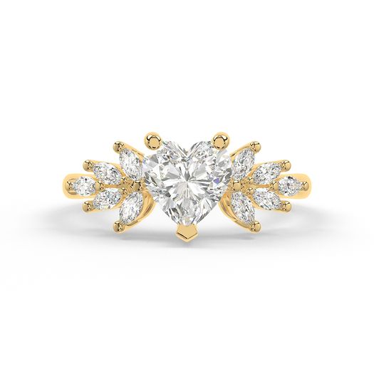 Heart 1 Carat Lab Grown Diamond Ring IGI Certified Isabella