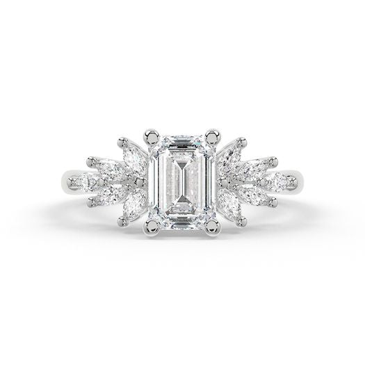 Emerald 1 Carat Lab Grown Diamond Ring IGI Certified Isabella