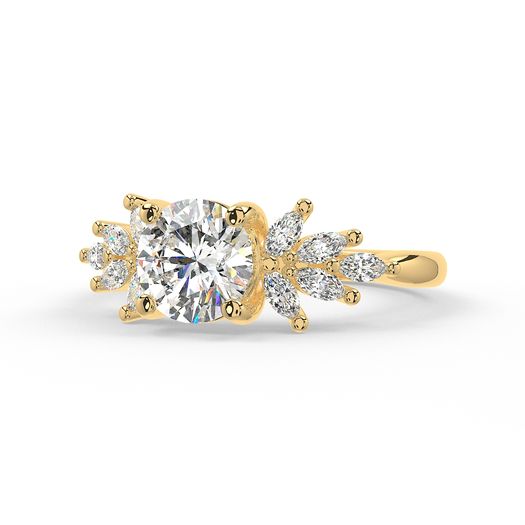 1ct D VVS1 Trilogy Round Engagement Ring IGI Certified Isabella