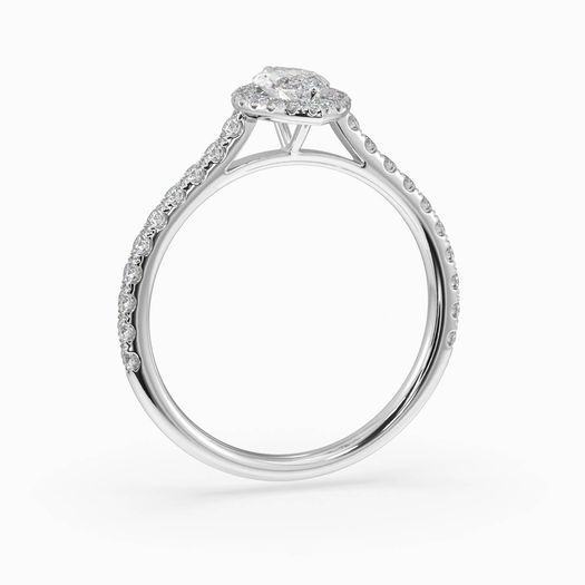 1ct D VVS1 Marquise Halo Pave Engagement Ring Nora