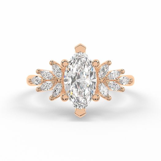 1ct D VVS1 Trilogy Marquise Engagement Ring IGI Certified Isabella
