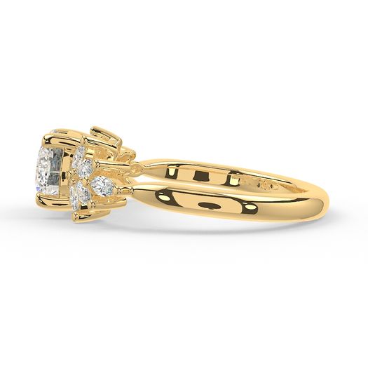 1ct D VVS1 Trilogy Round Engagement Ring IGI Certified Isabella