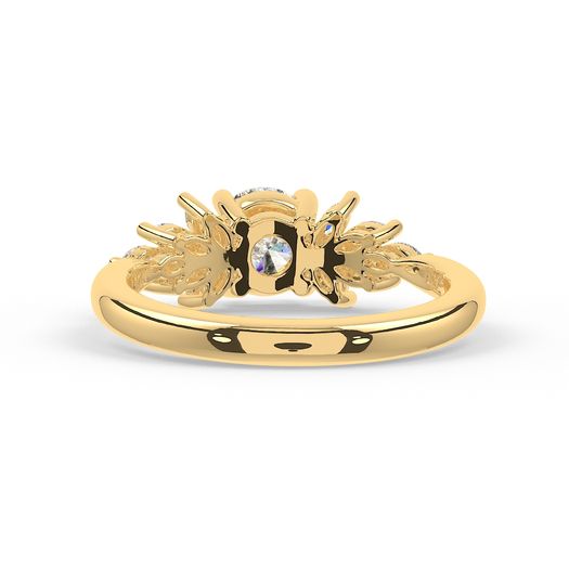 1ct D VVS1 Trilogy Round Engagement Ring IGI Certified Isabella