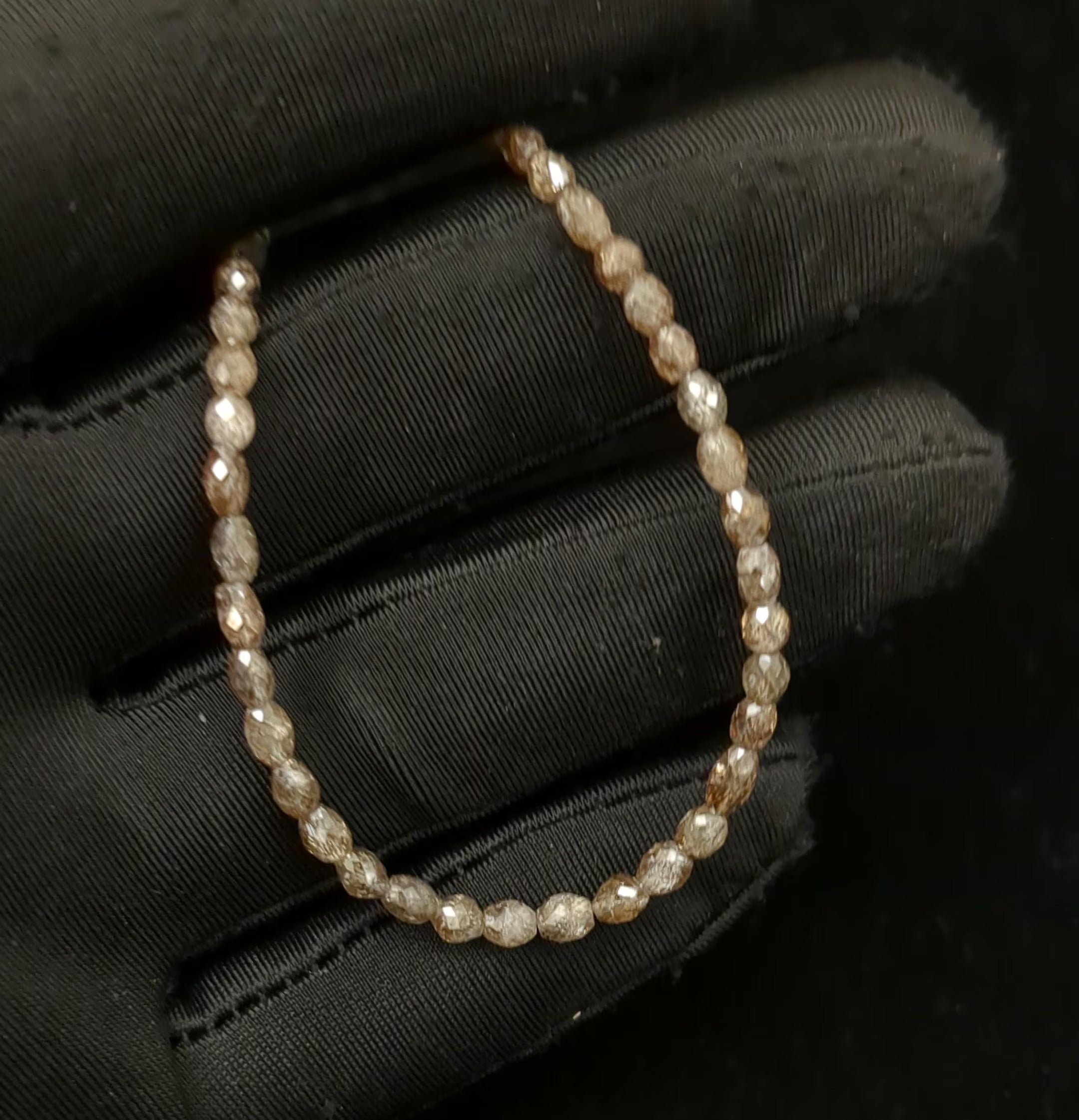 15 Inch Tumble Barrel Shape Faceted Natural Diamond Beads