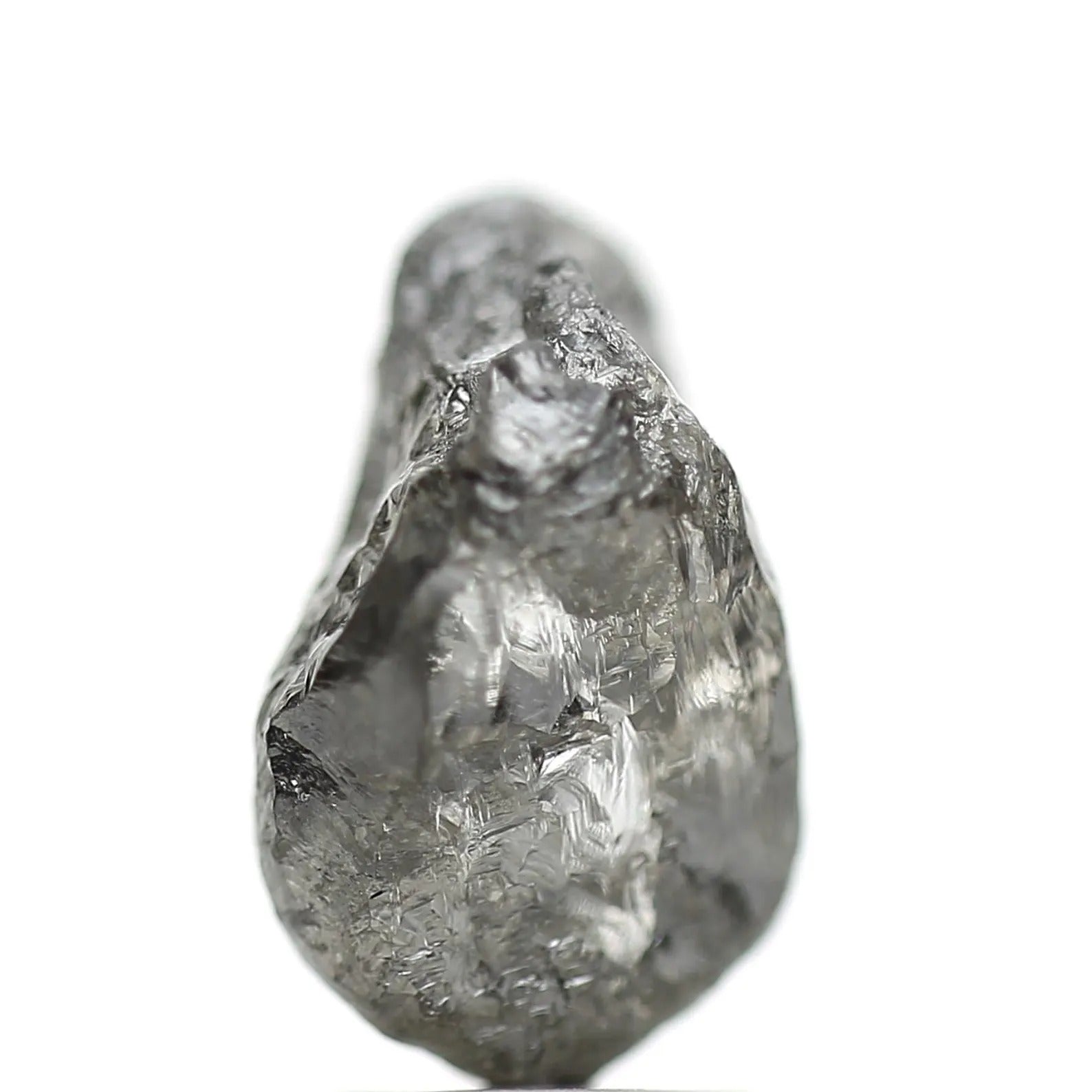 3.94 Carat Crystal Gray Rough Raw Uncut Natural Diamond 11.95 MM