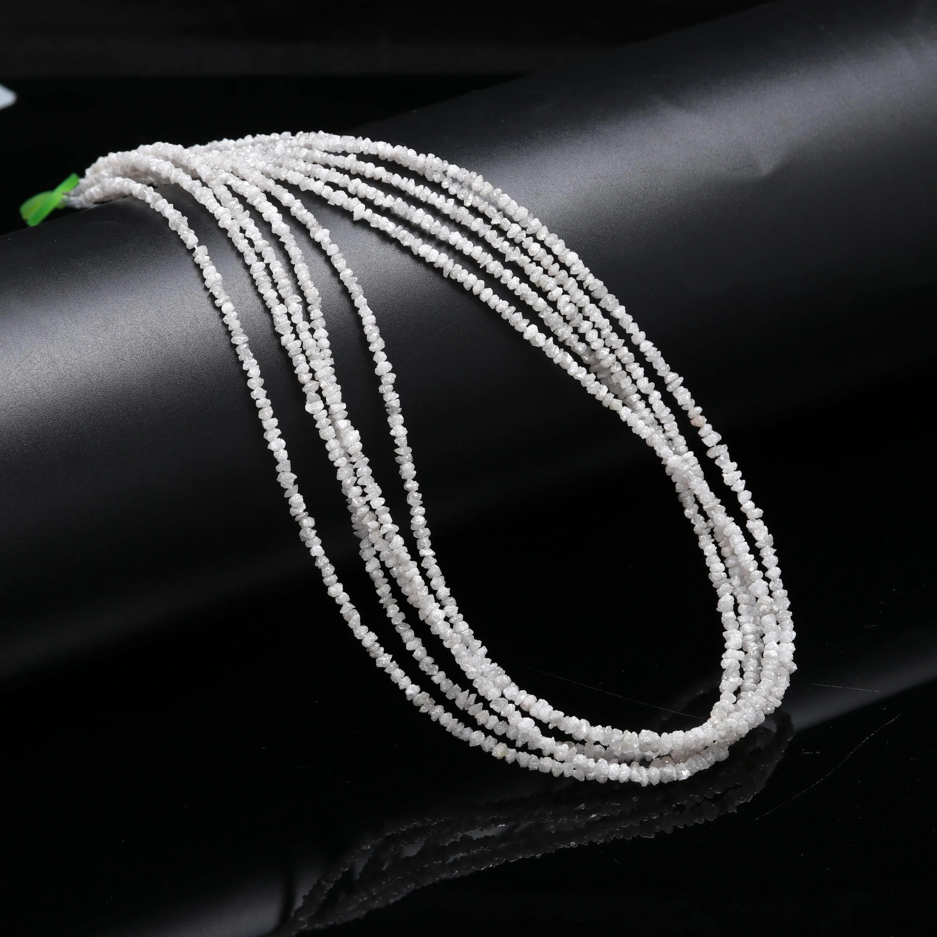 AAA+ Quality Natural Raw White Diamond Rondelle Beads 3-3.5 mm