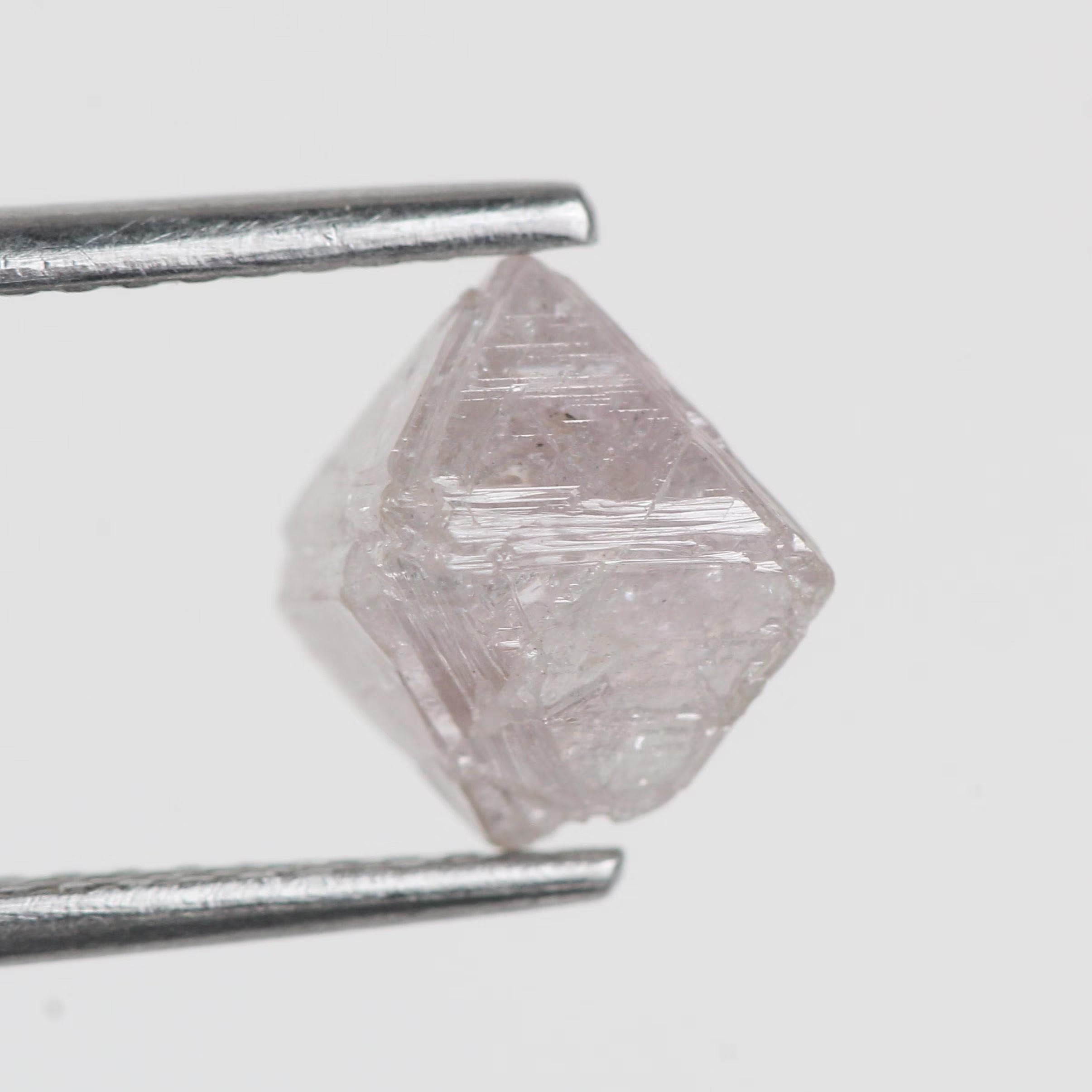 2.49 Carat Natural Octahedron Light Purple Pink Rough Diamond 6.7 MM