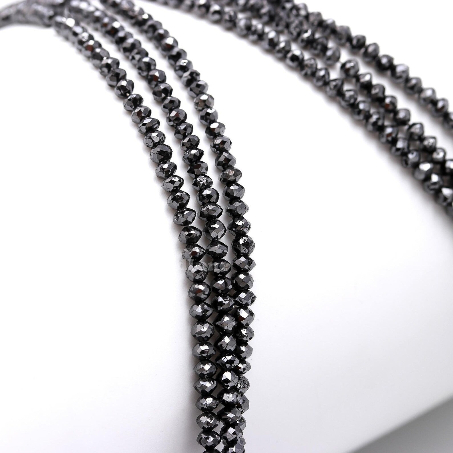 15 Inch Black Diamond Beads AAA Grade jewellery making Beads Diamond 3.5mm