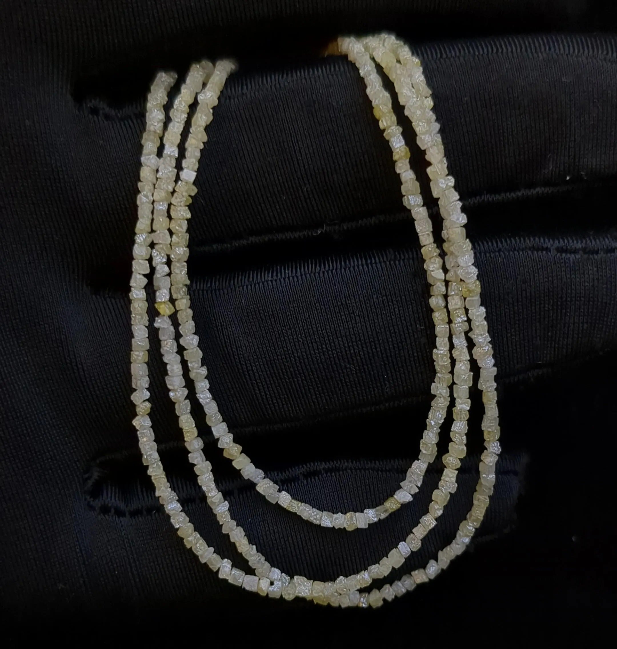 Raw Light Yellow Diamond Cube Beads Uncut Fancy Shape Beads 1.5-2 mm