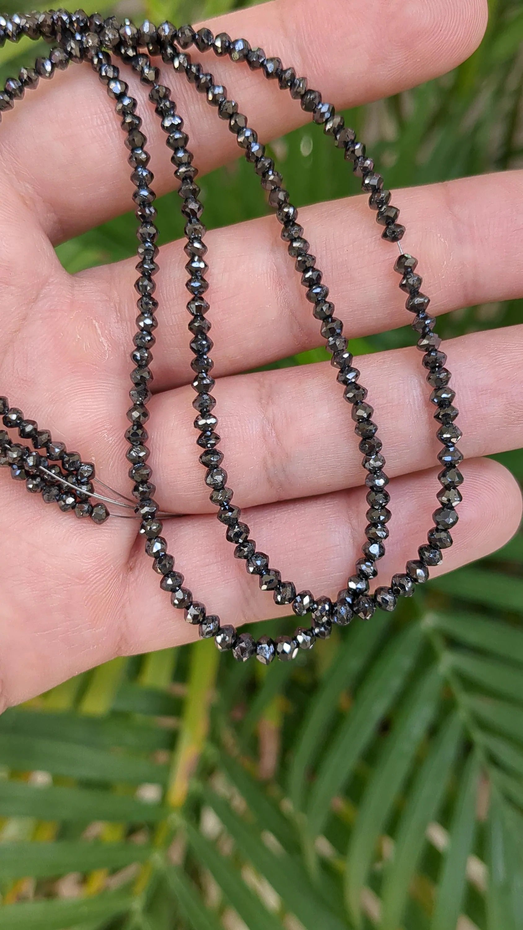 15 Inch Black Diamond Beads AAA Grade jewellery making Beads Diamond 3.5mm