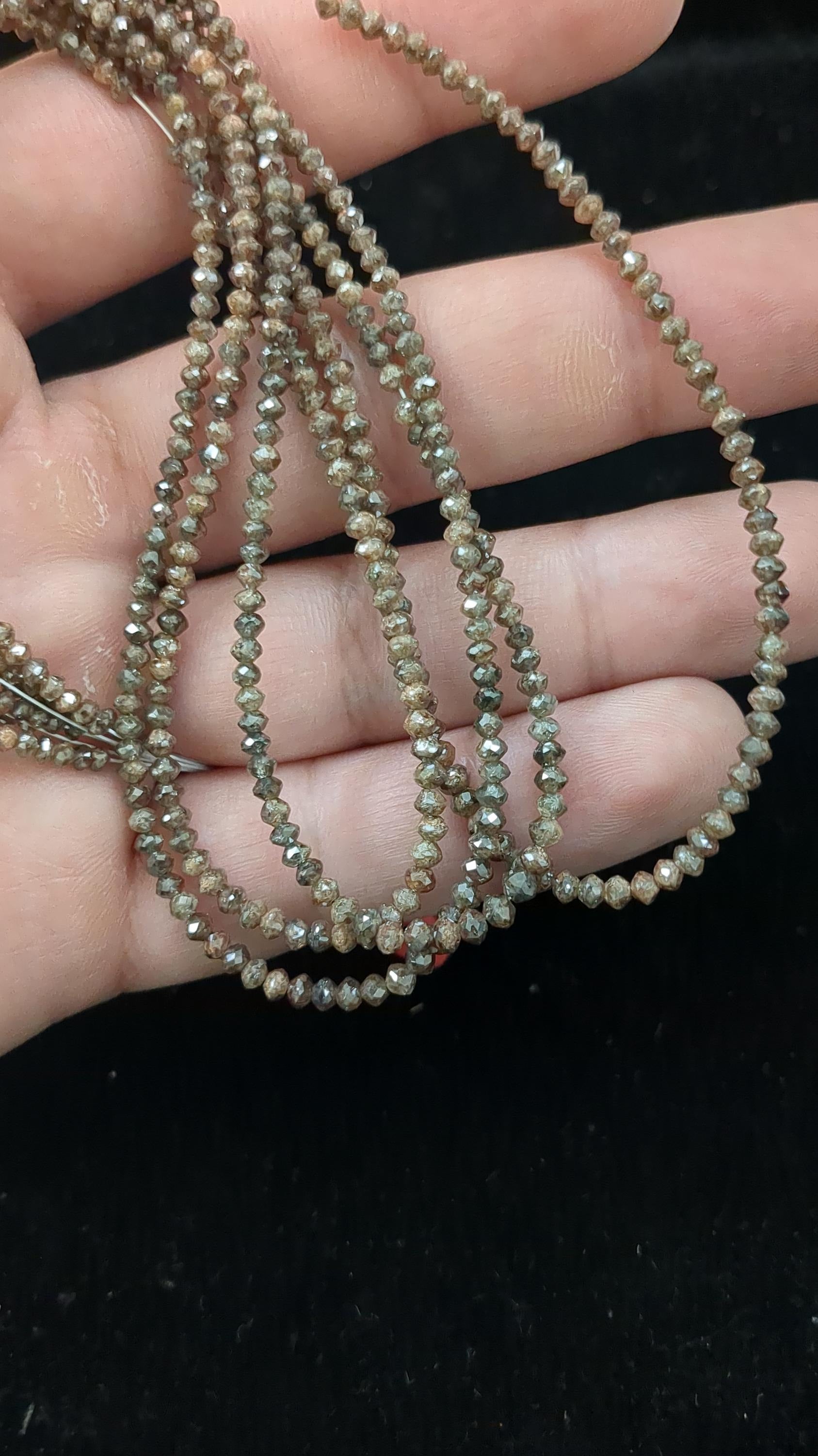 15 inch Strand Red Champagne Diamond Beads Natural Faceted Beads