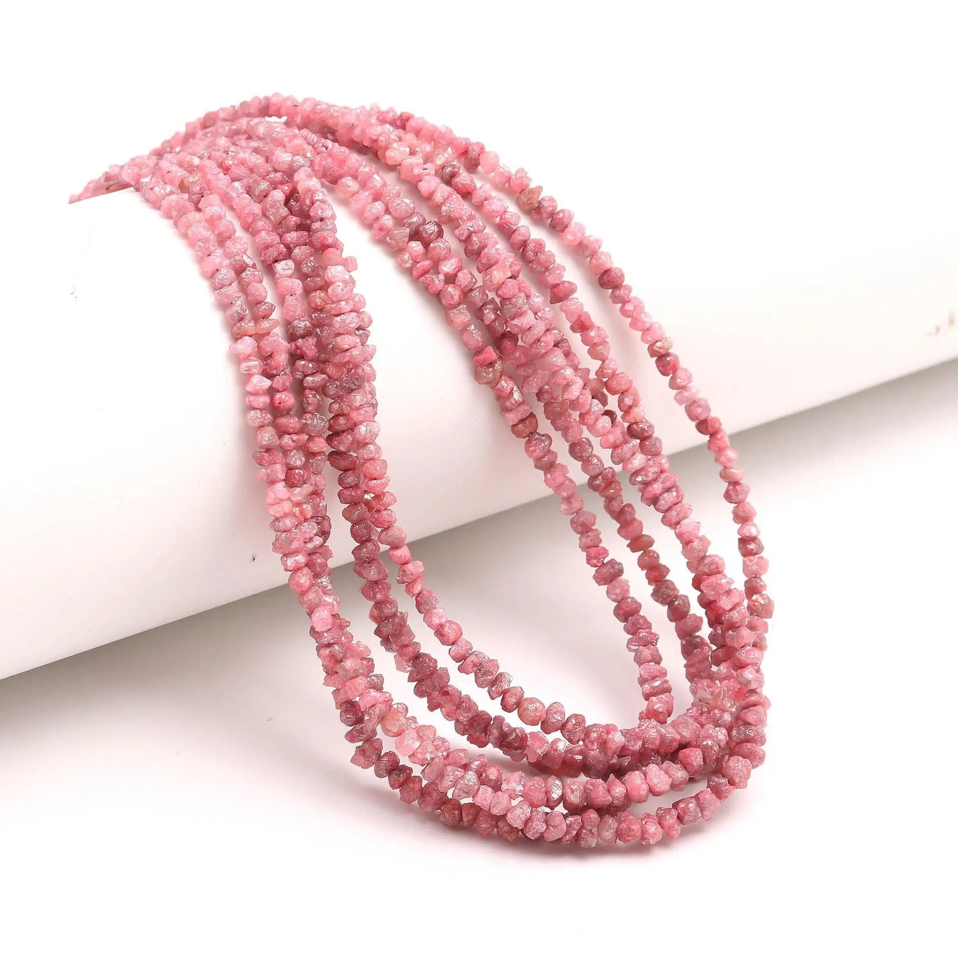 AAA+ Quality Natural Pink Diamond Raw Uncut Beads For Jewellery 4mm