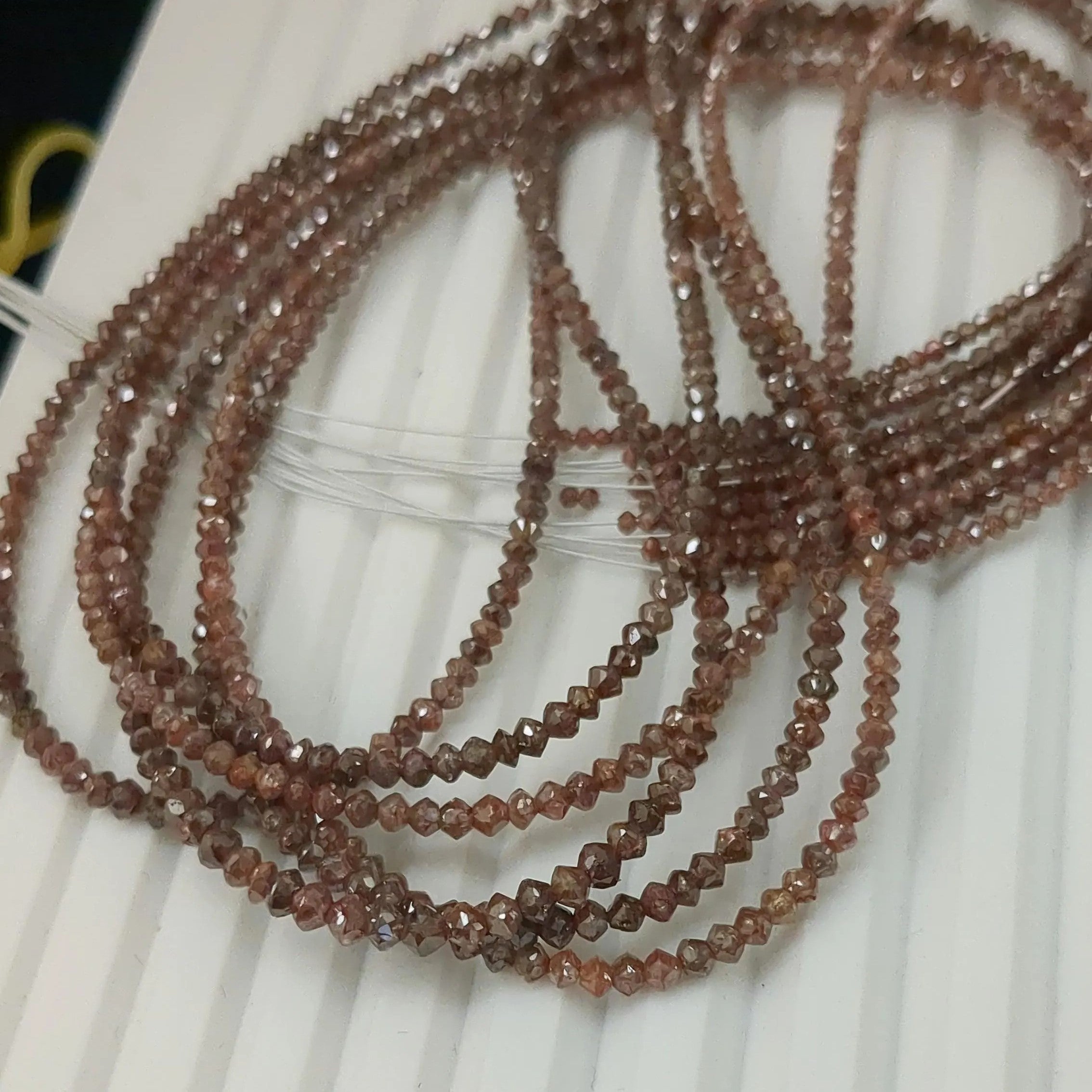 AAA Grade 15 inch Natural Rondelle Faceted Red Diamond Beads