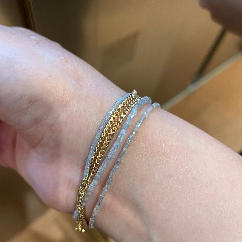 14 Inch Strand AAA Grade Faceted White Diamond Beads Natural Tube Shape