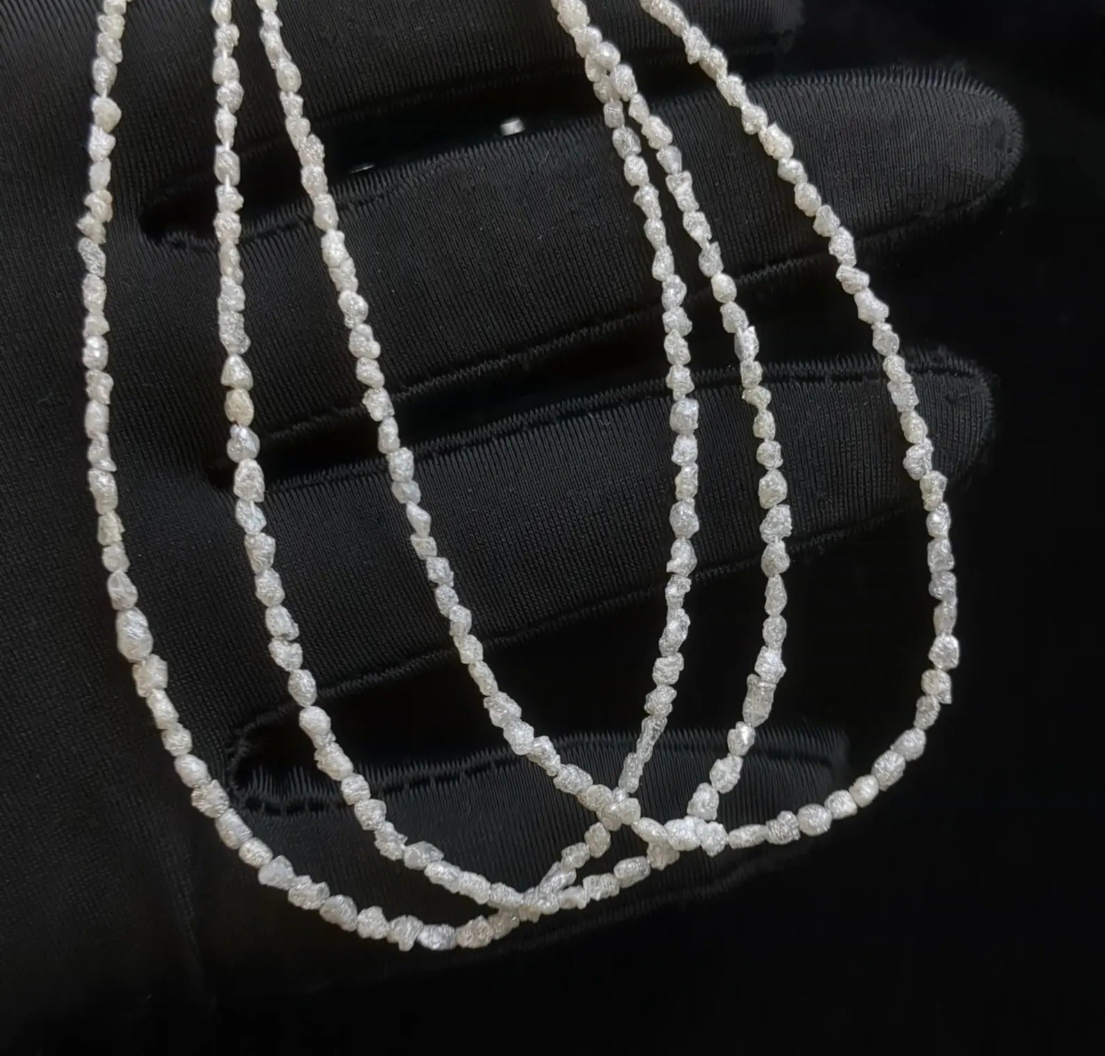 Raw White Diamond Beads Natural Uncut Diamond Beads 2.5-4 mm