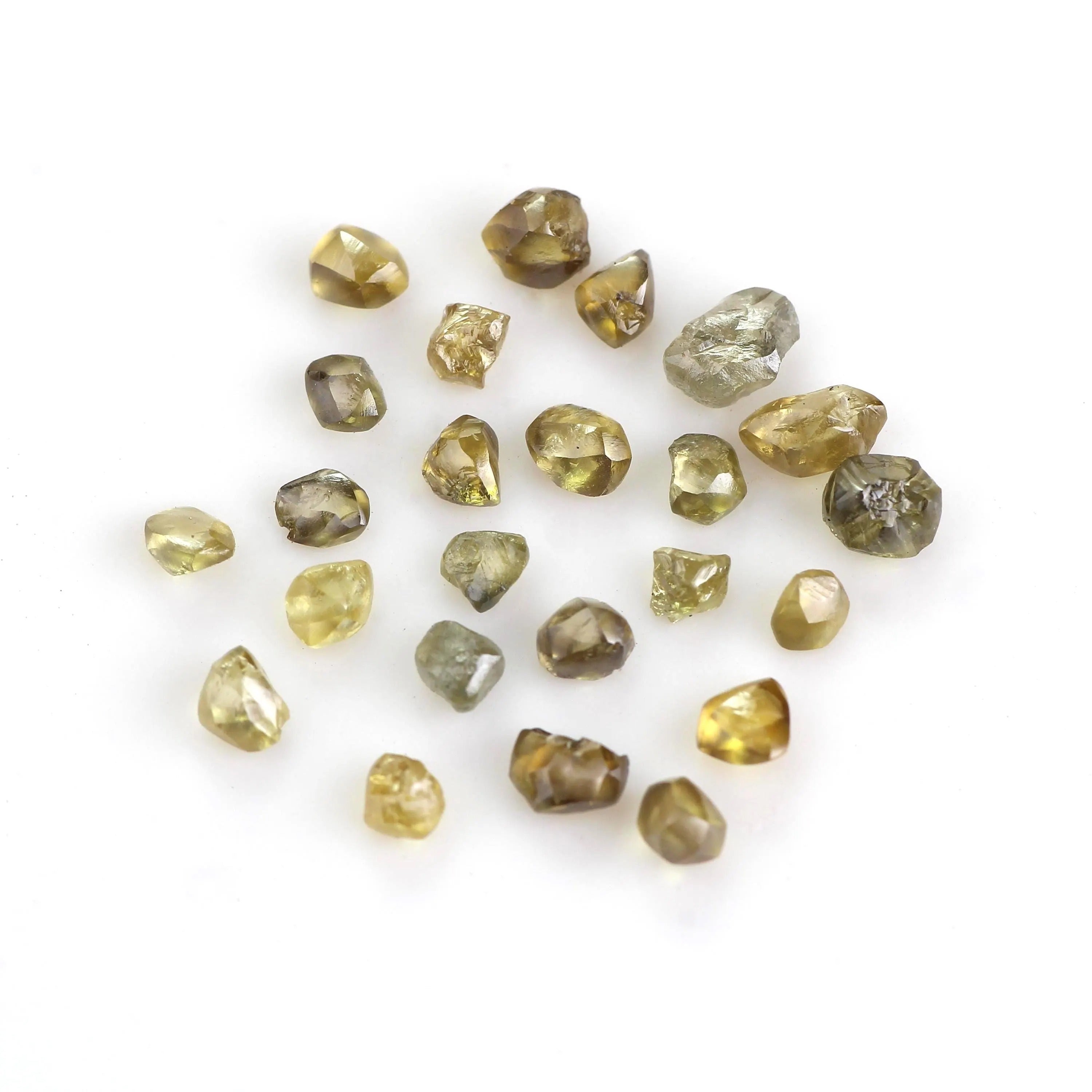 4.43 Ct Rough Natural Diamond Lot Green Yellow Champagne Raw Stone