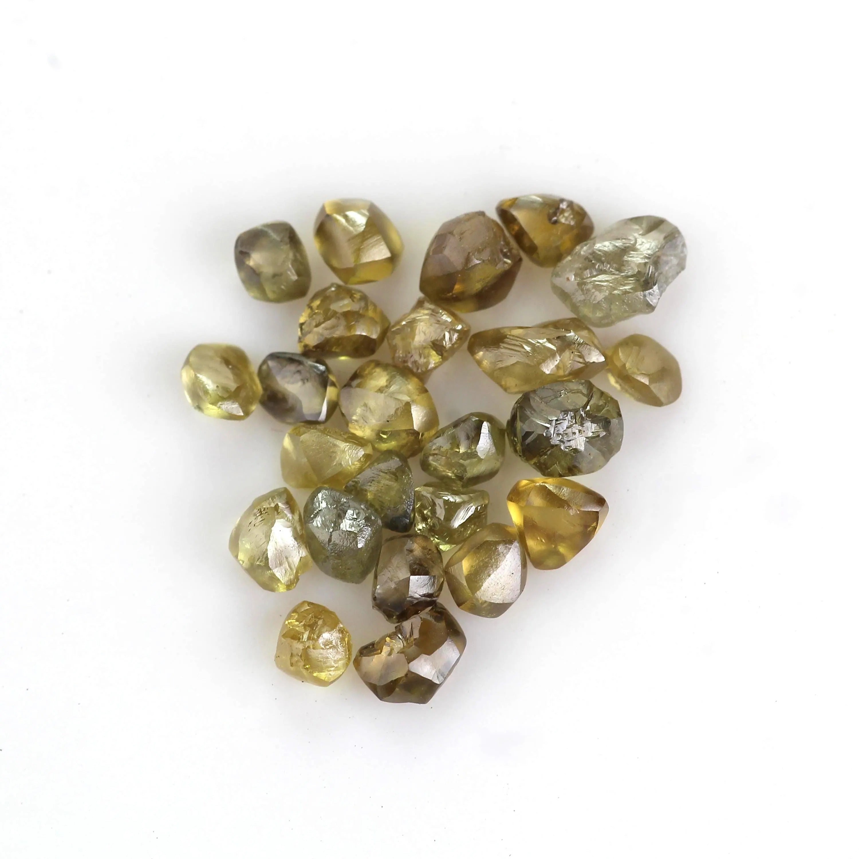 4.43 Ct Rough Natural Diamond Lot Green Yellow Champagne Raw Stone