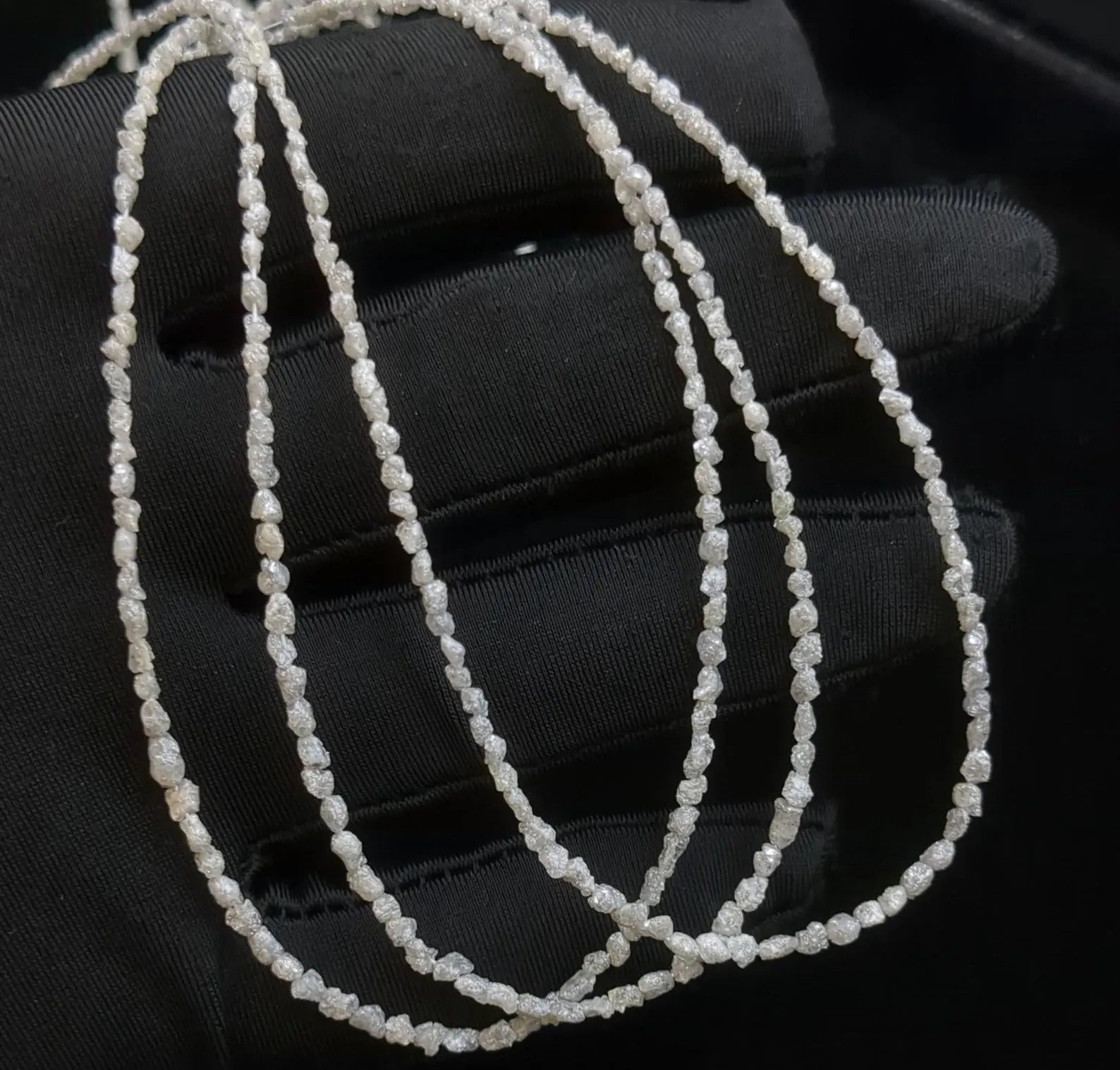 Raw White Diamond Beads Natural Uncut Diamond Beads 2.5-4 mm