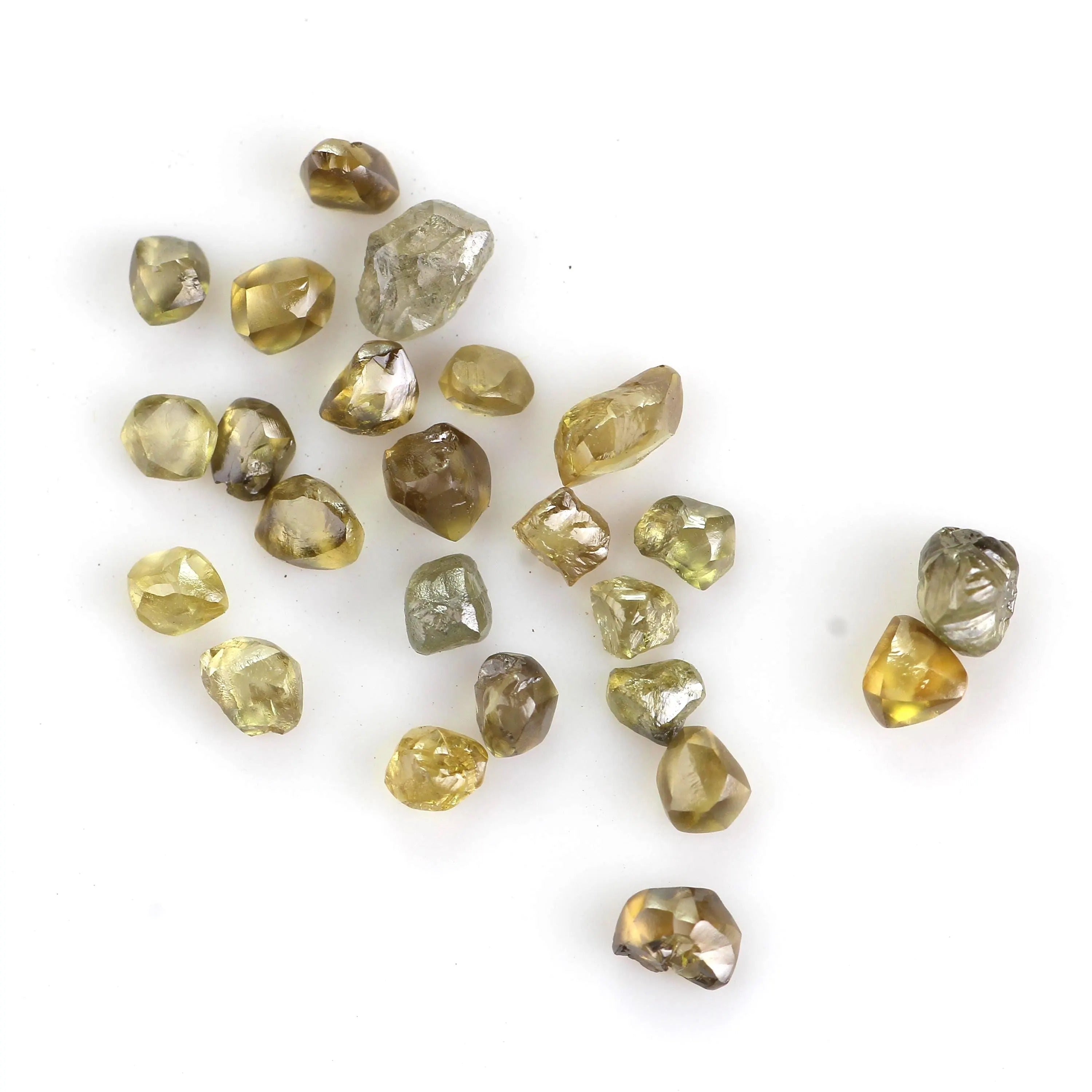 4.43 Ct Rough Natural Diamond Lot Green Yellow Champagne Raw Stone