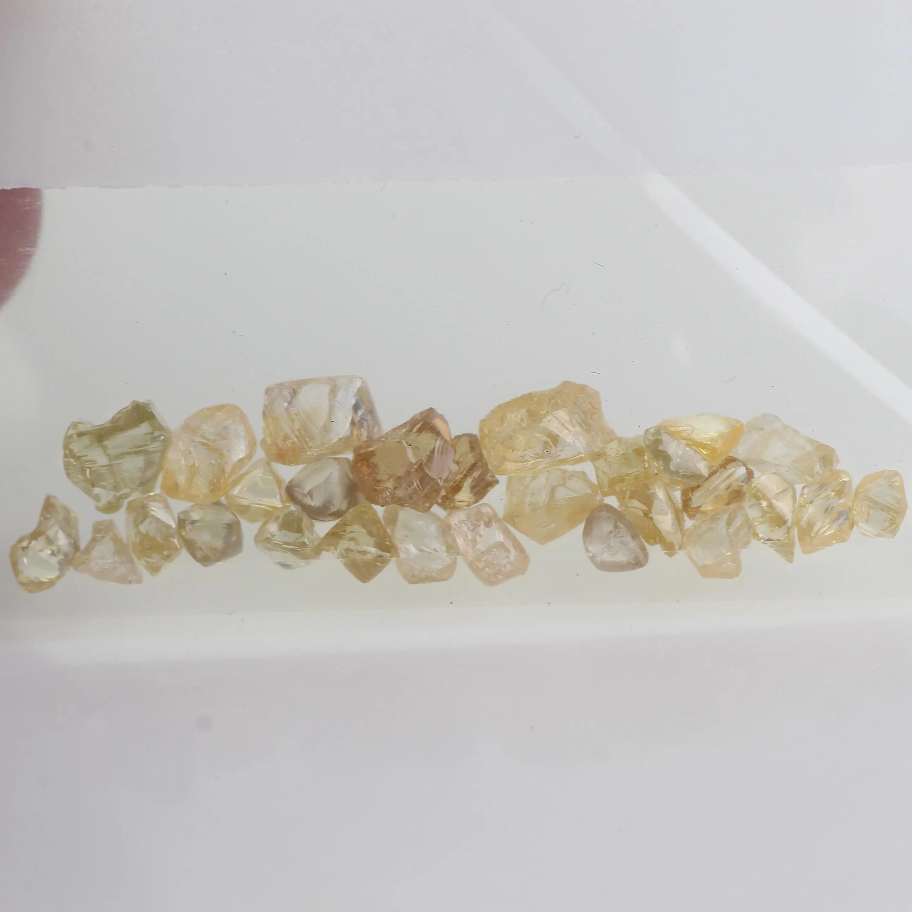 6.66 TCW Natural Fancy Yellow Orange Rough Diamond Lot 2.98 - 4 MM