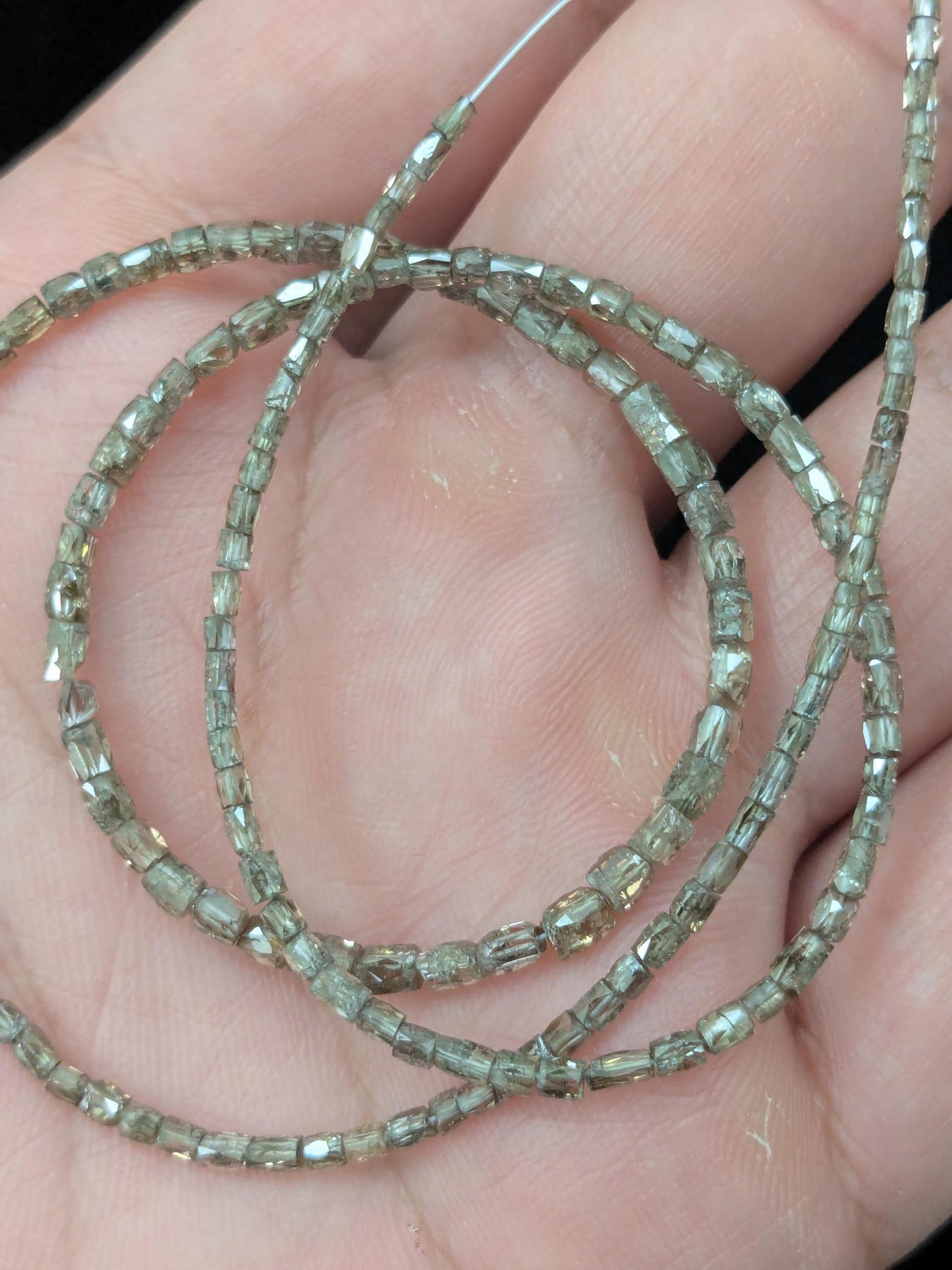 15 inch Natural diamond beads faceted jewellery making 1.5-3 MM