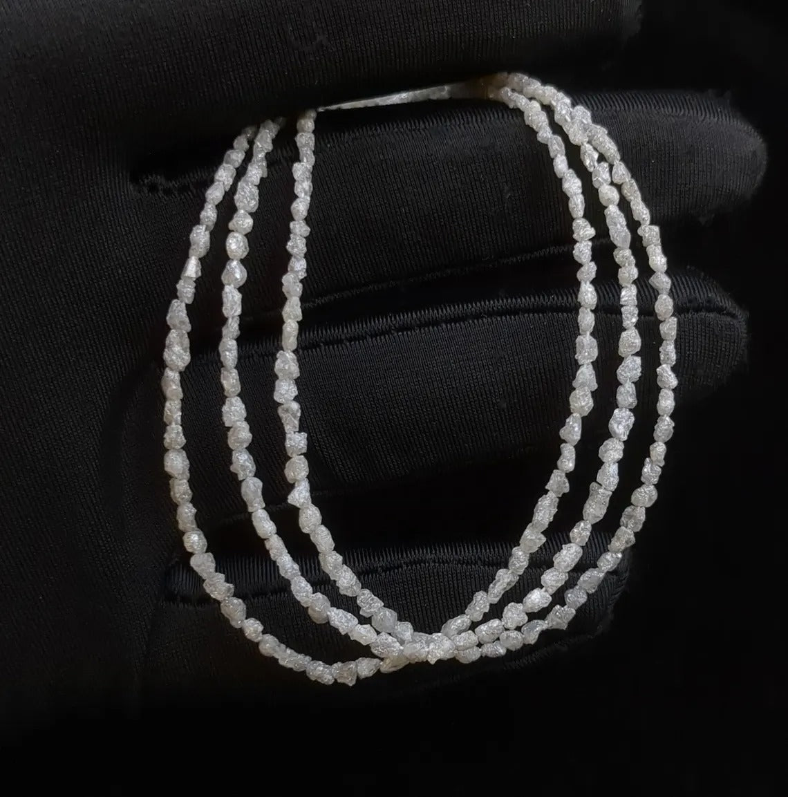 Raw White Diamond Beads Natural Uncut Diamond Beads 2.5-4 mm