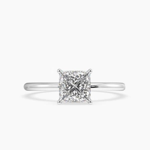 Bdaya Princess Solitaire Engagement Ring 14K / 18K Solid Gold