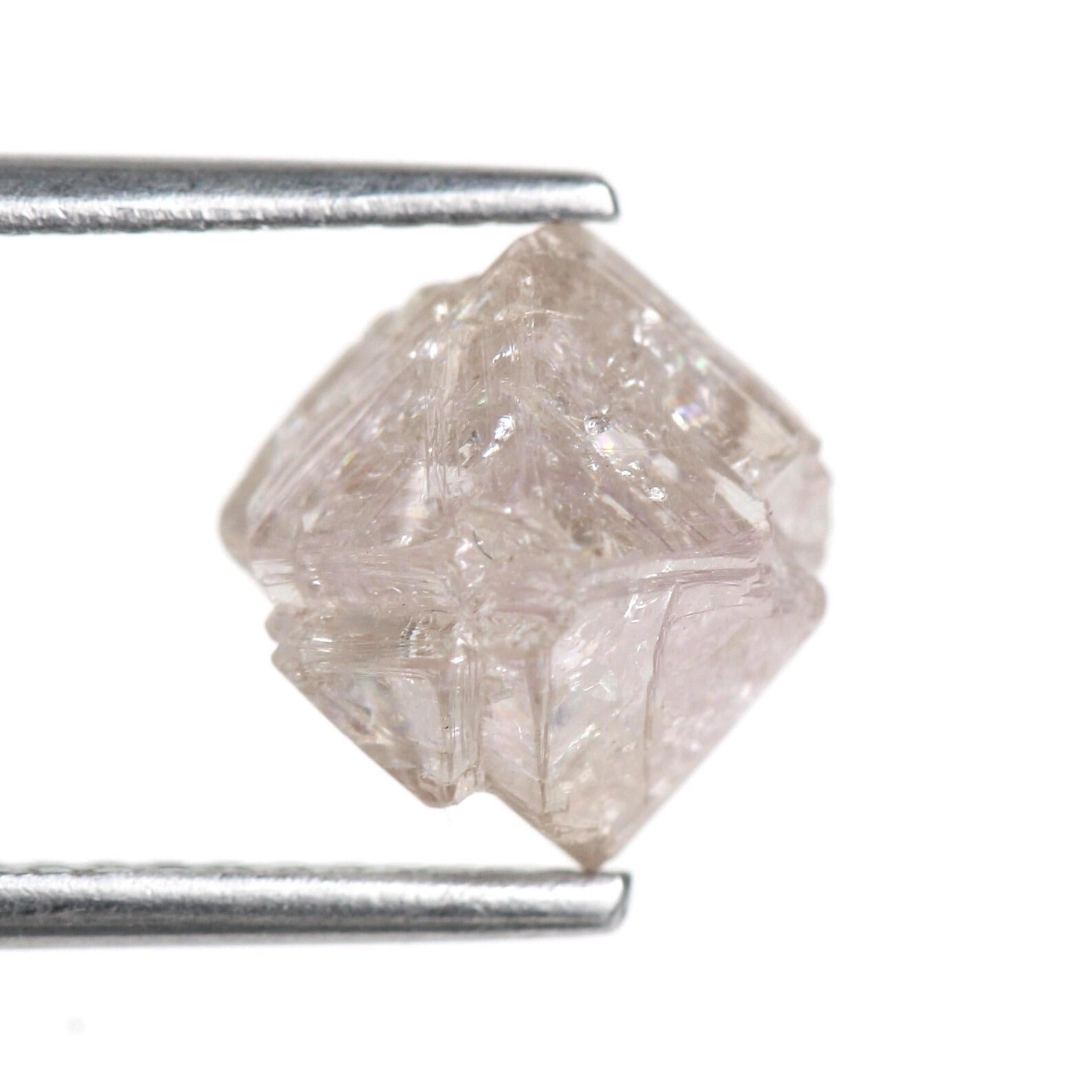 3.34 Carat Very Light Purple Pink Rough Uncut Diamond 7.5 MM