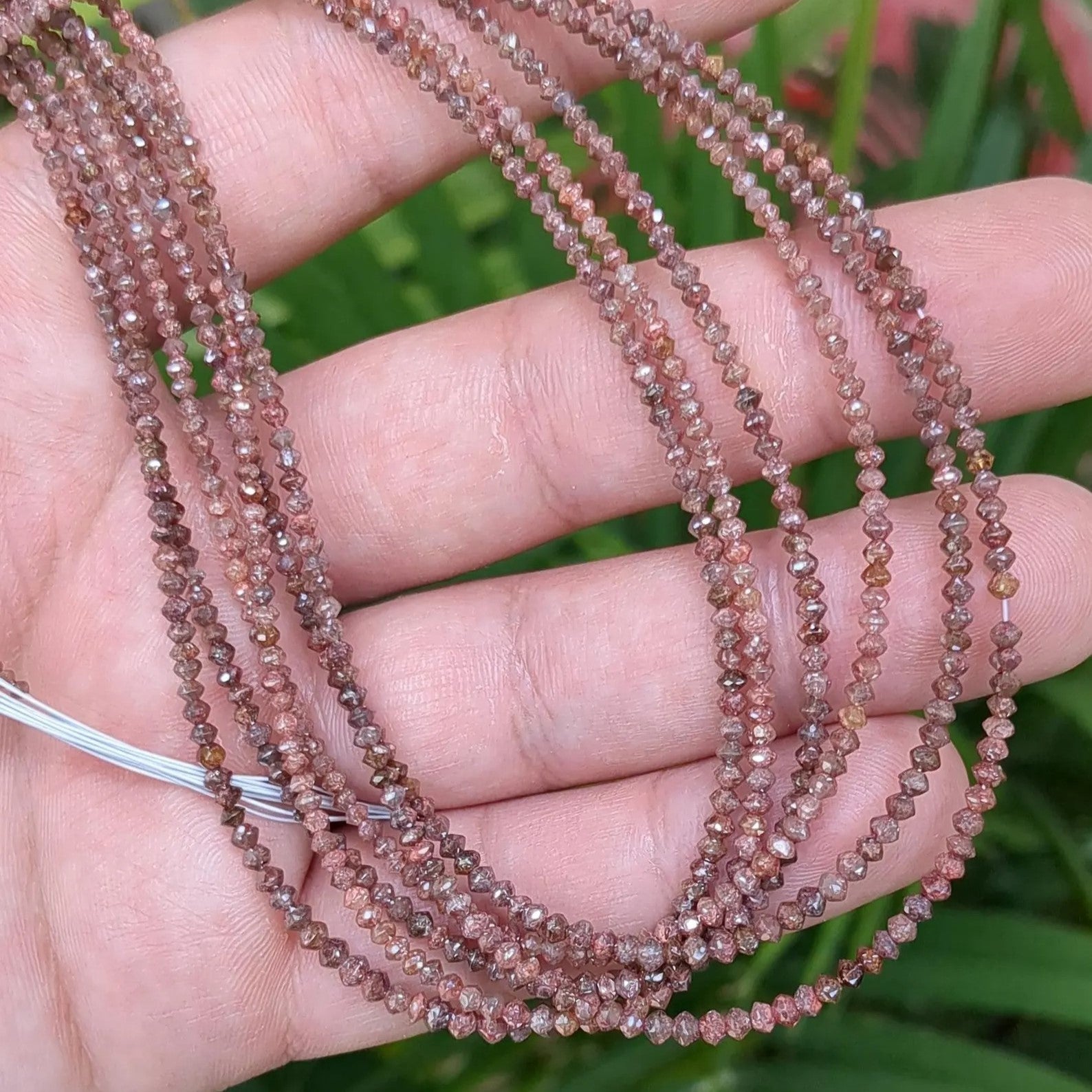AAA Grade 15 inch Natural Rondelle Faceted Red Diamond Beads