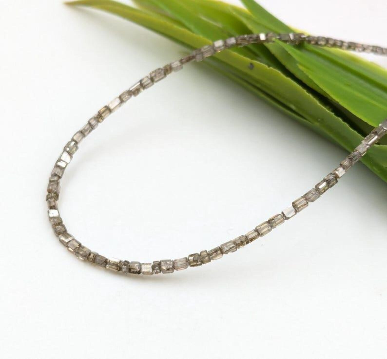 14 inch Champagne Diamond Cube Beads Faceted Natural Diamond