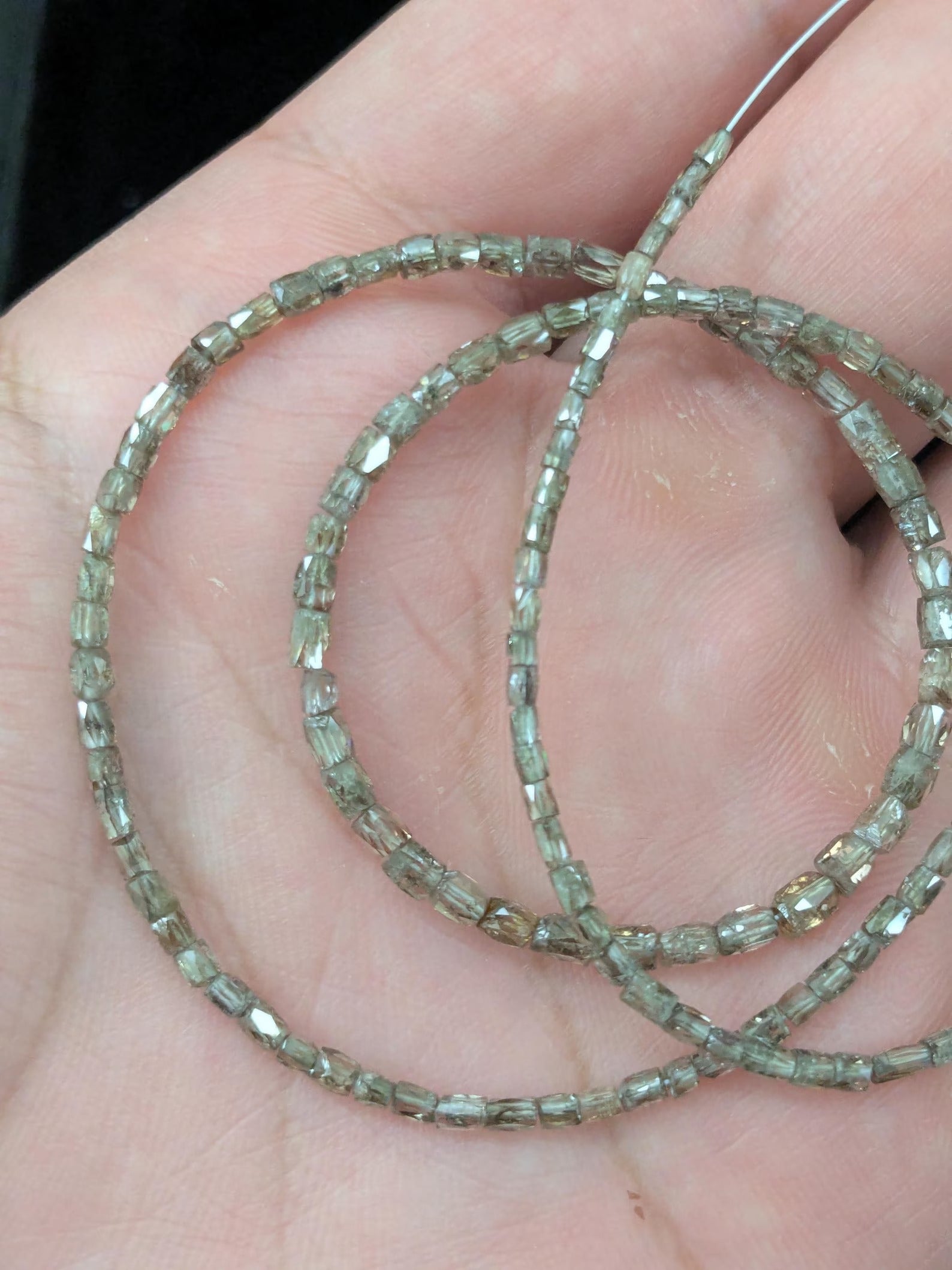 15 inch Natural diamond beads faceted jewellery making 1.5-3 MM