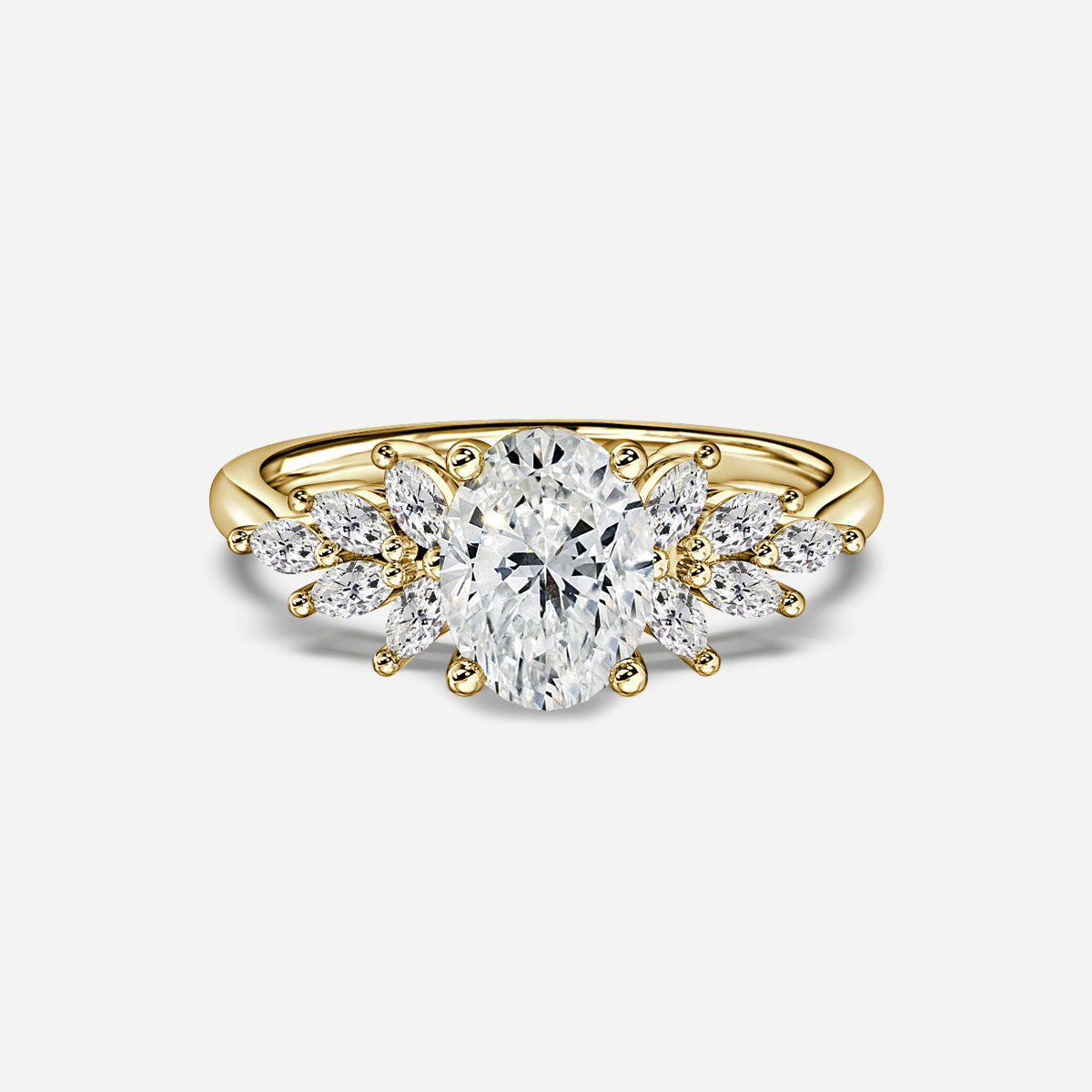 Oval 1 Carat Lab Grown Diamond Ring IGI Certified Isabella