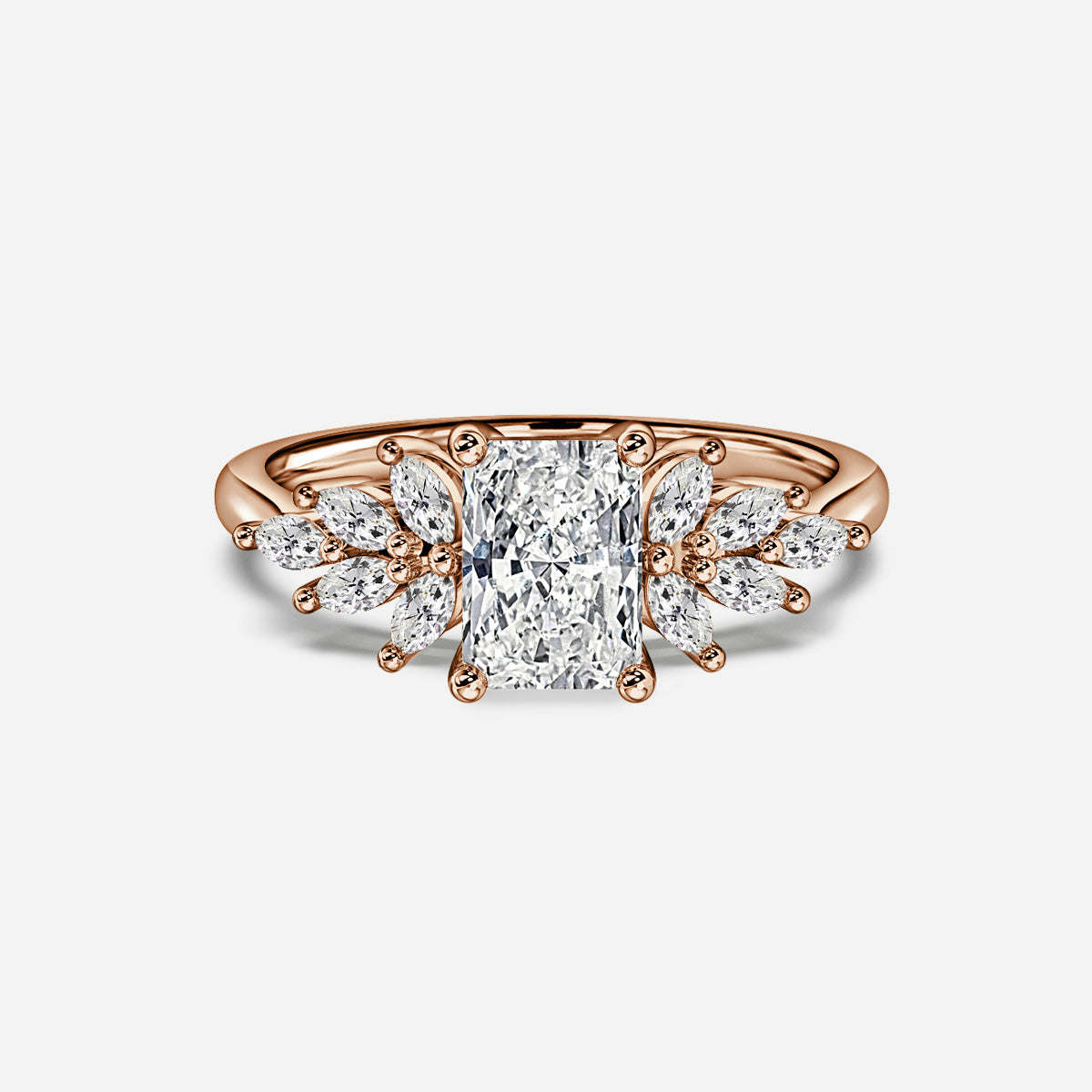 Radiant 1 Carat Lab Grown Diamond Ring IGI Certified Isabella