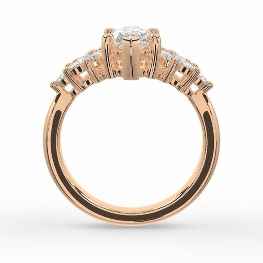 1ct D VVS1 Trilogy Marquise Engagement Ring IGI Certified Isabella