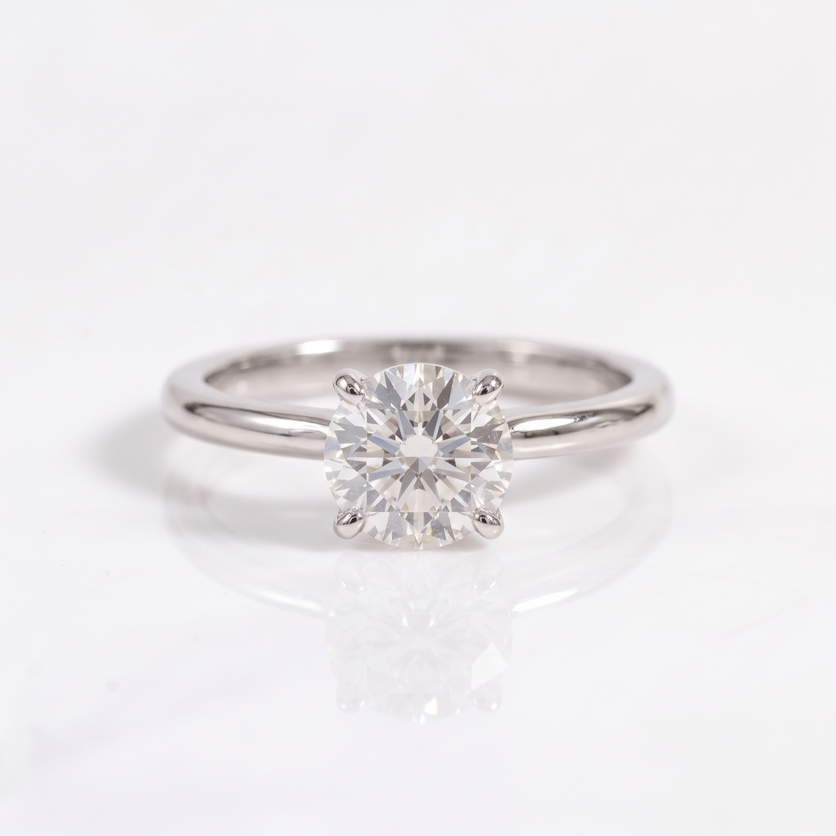 18K Rose Gold 1 Carat Lab Grown Diamond Solitaire Ring Luna