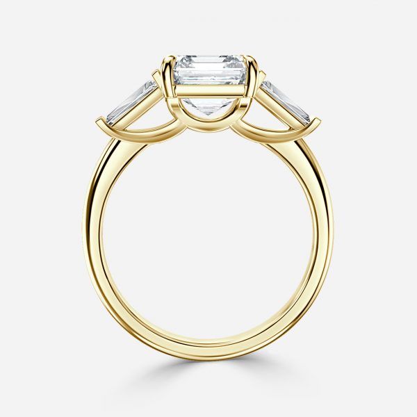 Jeraldine Asscher Three Stone Engagement Ring 14K / 18K Solid Gold