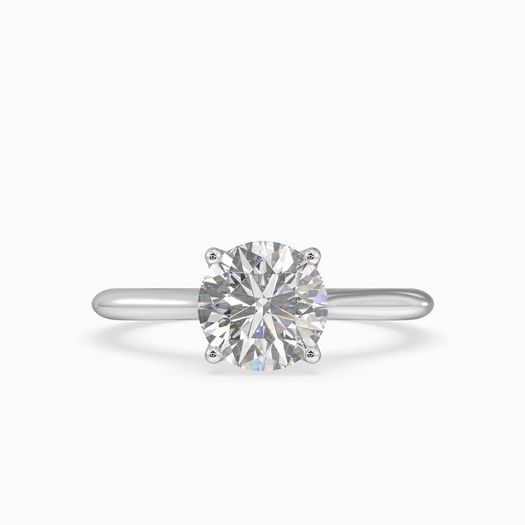 18K White Gold 1 carat lab grown diamond ring Liora