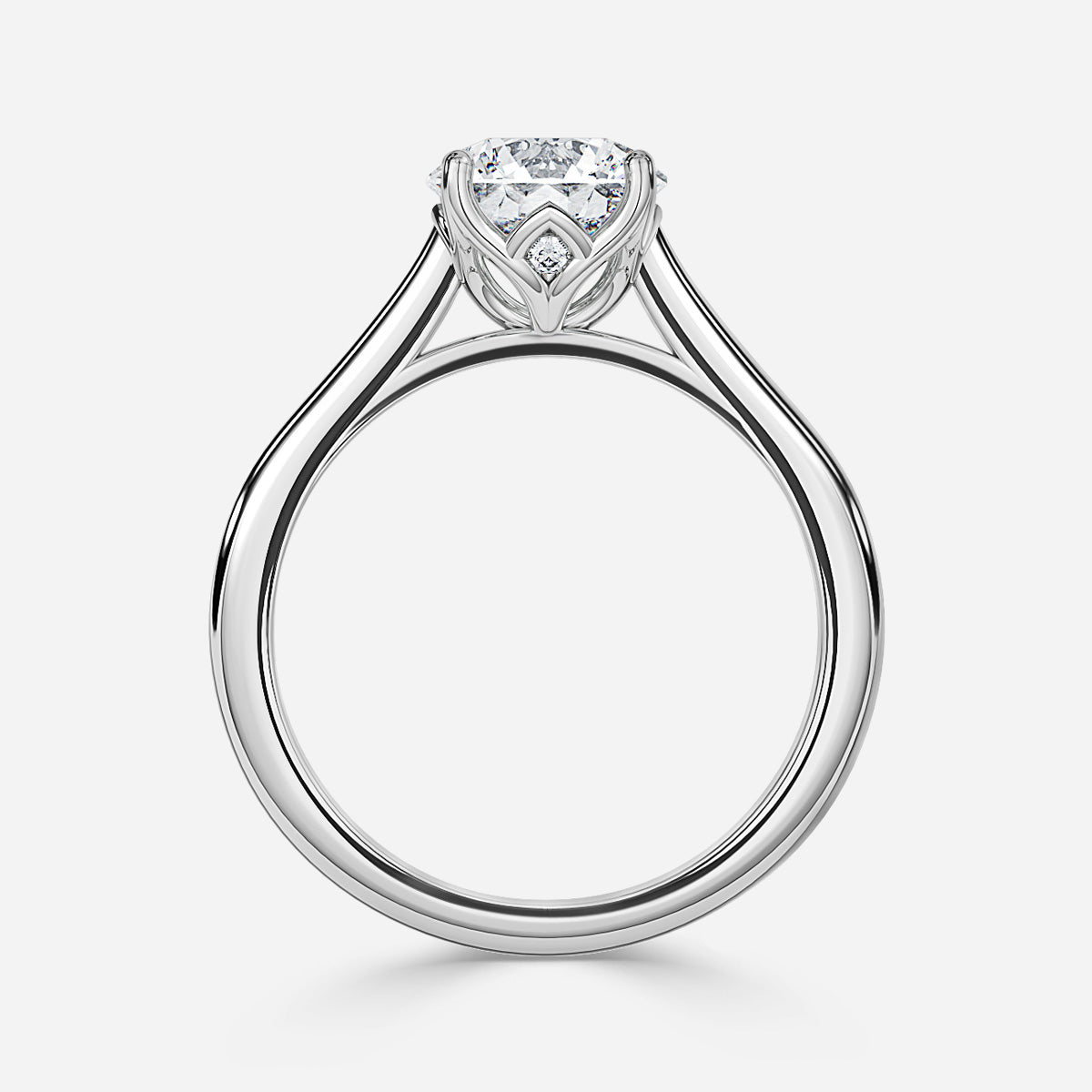 18K White Gold 1 carat lab grown diamond ring Liora