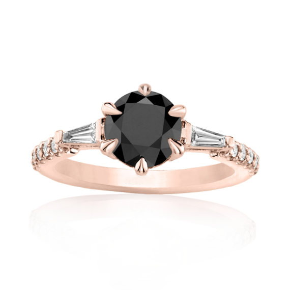 The Megan Black and White Diamond Ring - Blackdiamond
