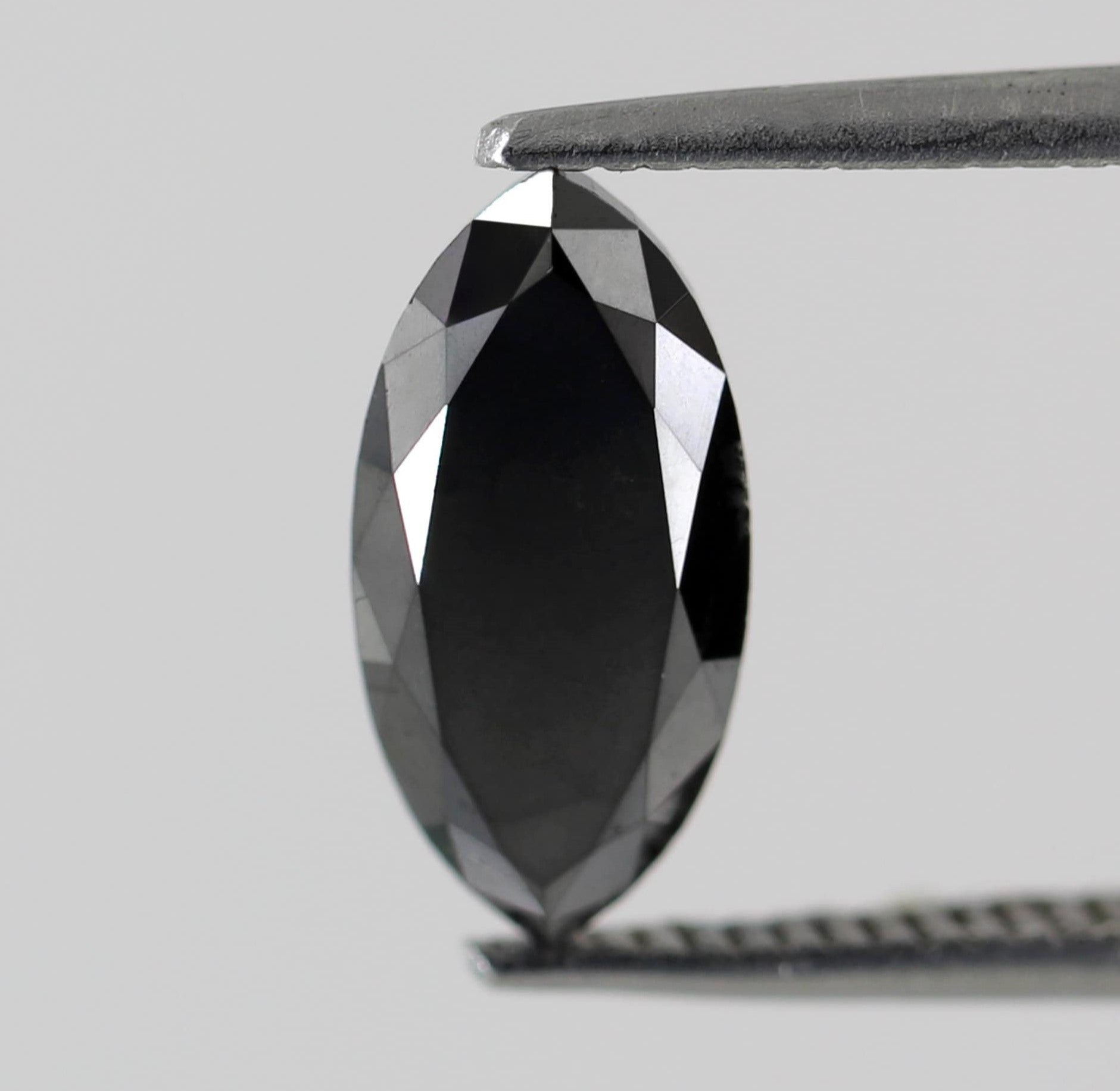 1.66 Carat Black Loose Natural Diamond 11 x 5.4 x 3.1 MM Marquise Shape Diamond Heated Black Color Diamond Perfect For Engagement Ring - Blackdiamond
