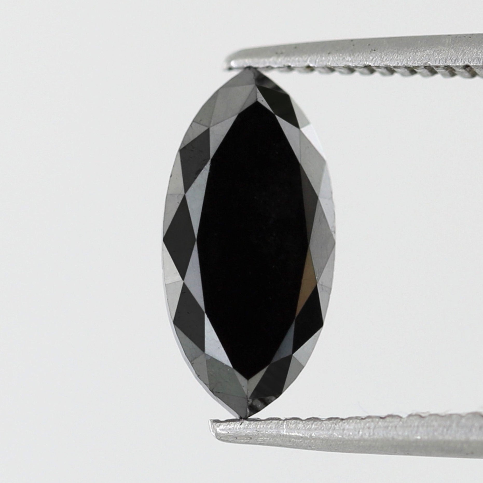 1.66 Carat Black Loose Natural Diamond 11 x 5.4 x 3.1 MM Marquise Shape Diamond Heated Black Color Diamond Perfect For Engagement Ring - Blackdiamond