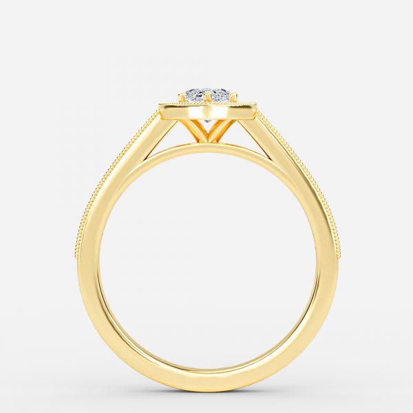 Flswin Marquise Halo Engagement Ring 14K / 18K Solid Gold