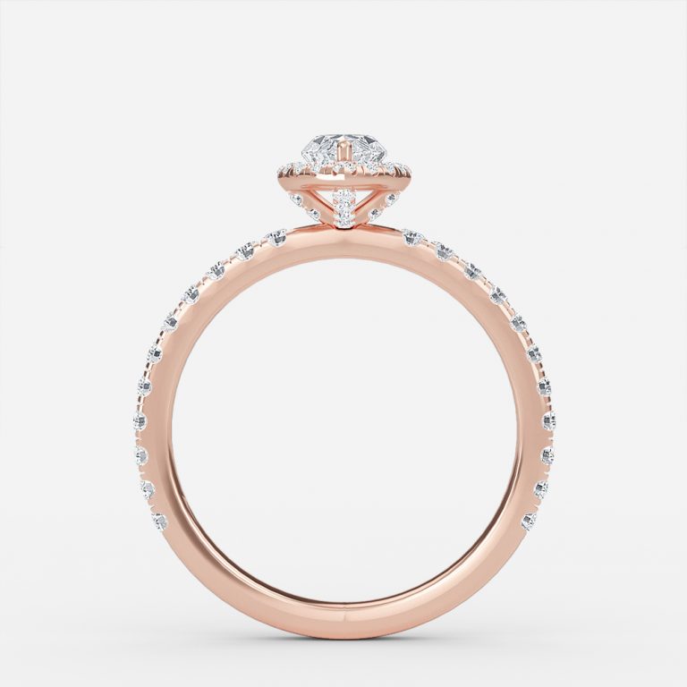 Killian Marquise Halo Engagement Ring 14K / 18K Solid Gold