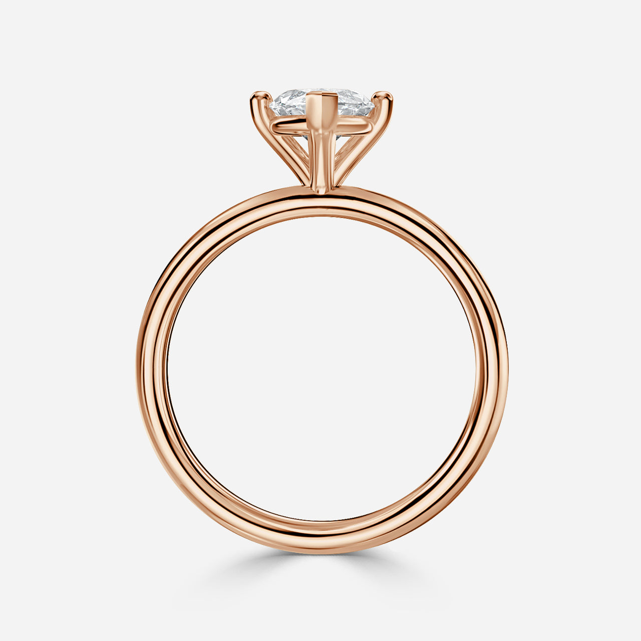 18k Gold 1ct D VVS1 Solitaire Marquise Engagement Ring Stella